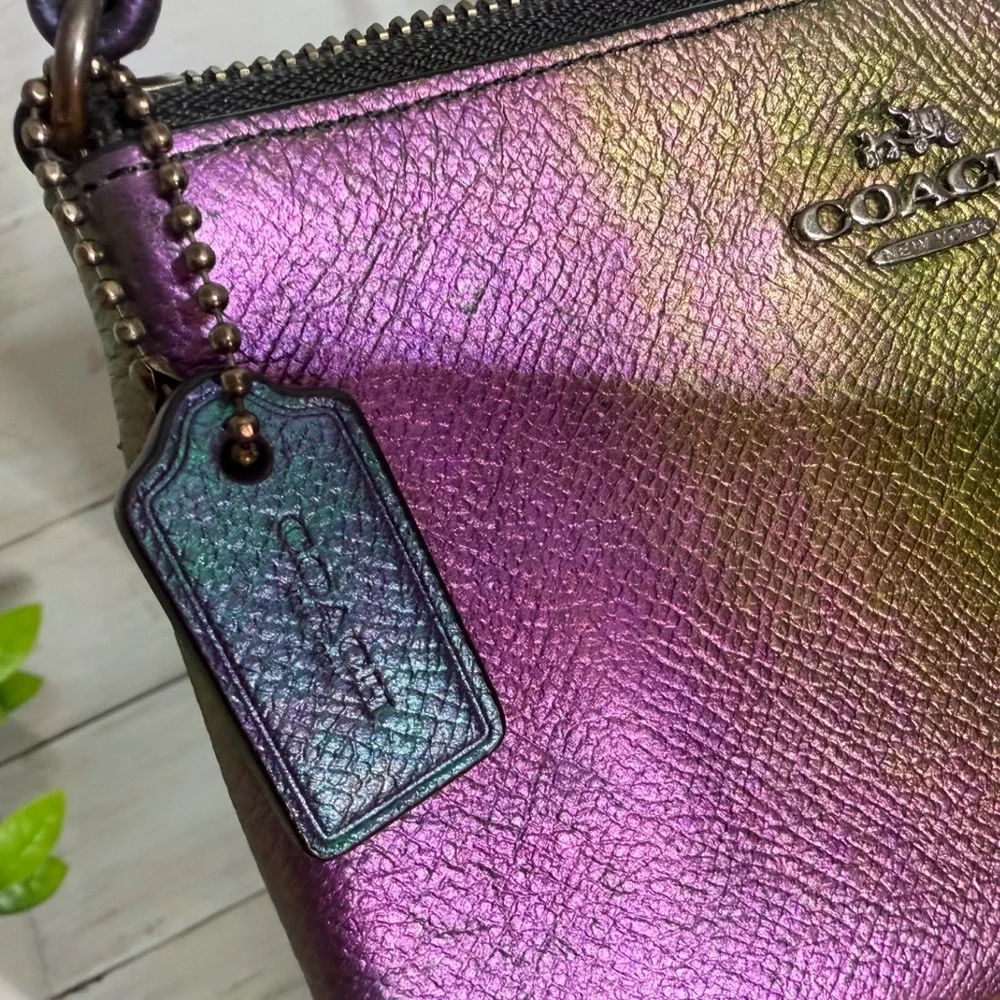 Coach Iridescent Purple Wristlet - Picture 2 of 2